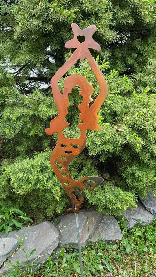 Mermaid Steel Garden Stake