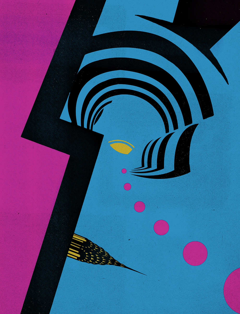 The second iteration of an illustration for a fictional promotion for The New Yorker magazine.