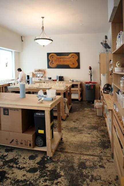 Encaustic and painting studio
