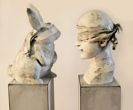 It Seems Like you Really See Me, 2011, Mixed Media including Pedestals and Base 60" X 17.5" X 9" (sold)