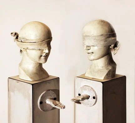 Blind Aspirations (detail), 2011, Mixed Media, 58" X 14" X 14" 