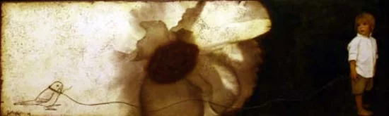 Dream 110, 2005, Mixed Media, 24"X 80" 