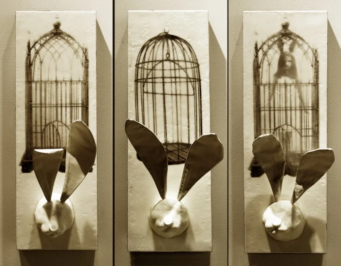Shelter", 2011, Mixed Media, 12" X 24" I and III are available