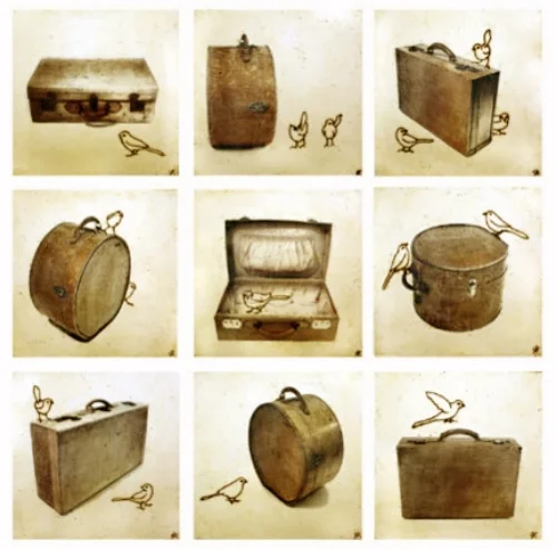 Going Somewhere I, V, VI, VII available, 2008, Mixed Media, 24" X 24" 