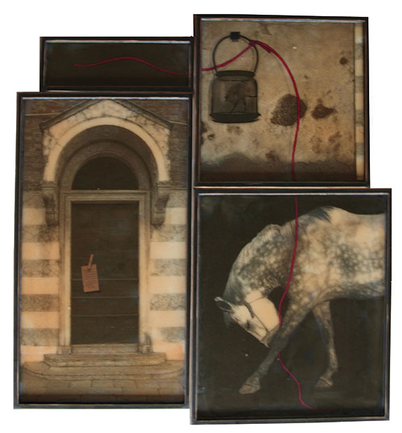 The Homage, 2012, Mixed Media on 4 Panels, 45,25" X 47.25"