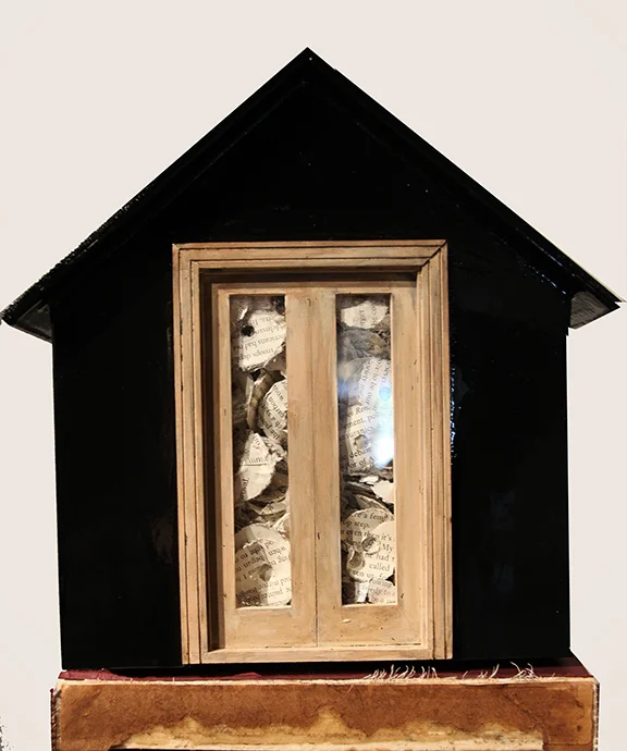 "Home with Stories Filled with Holes" detail (sold)