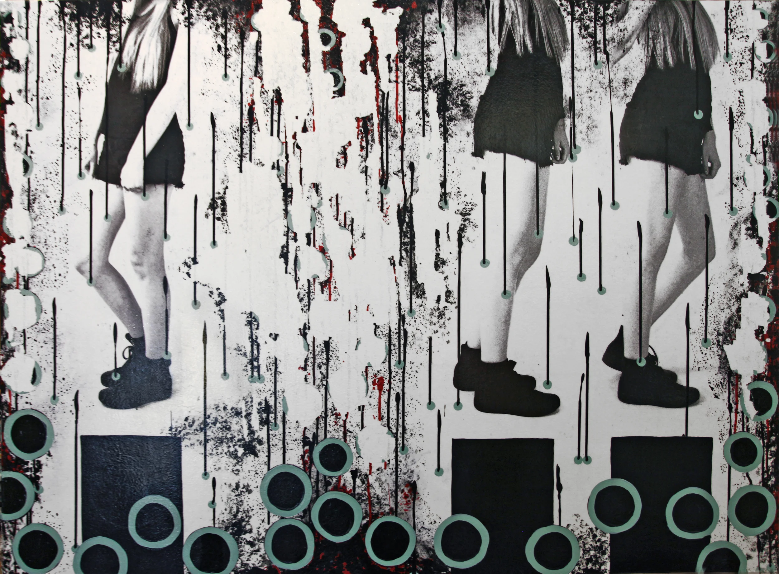 Coming Together, 2016, Mixed Media on Panel, 48" x 36"
