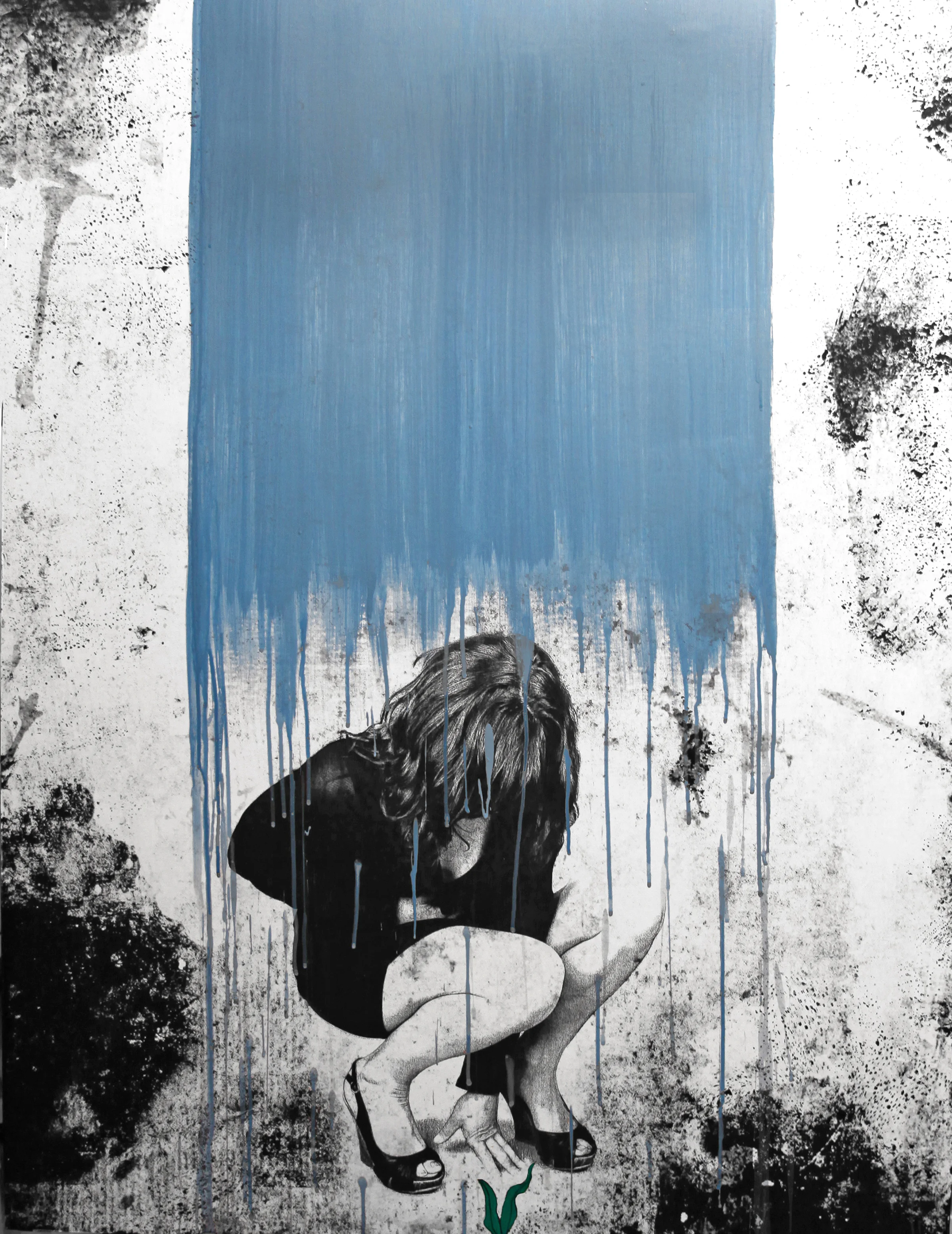 Hope, 2016, Mixed Media on Panel, 48" x 36"