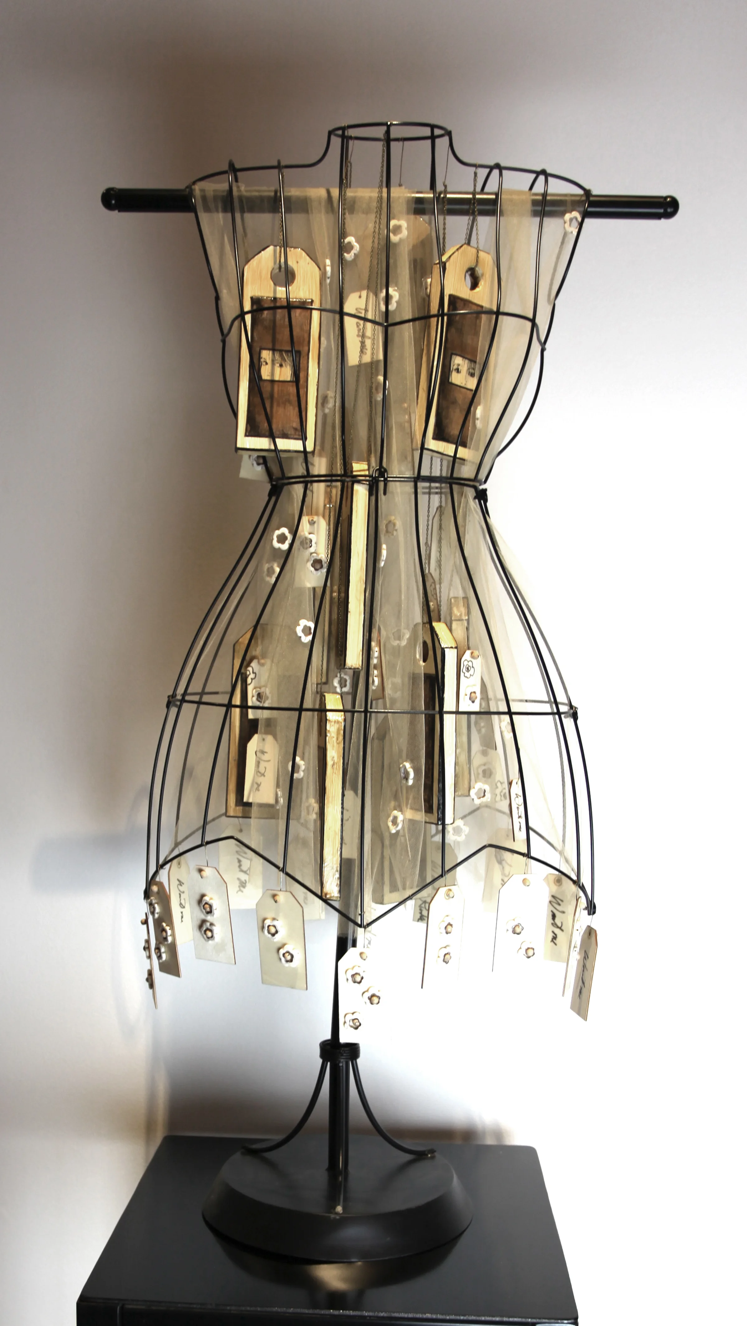 Want Me Installation, 2016, Mixed Media assemblage, 37.5" x 20.5" x 13"