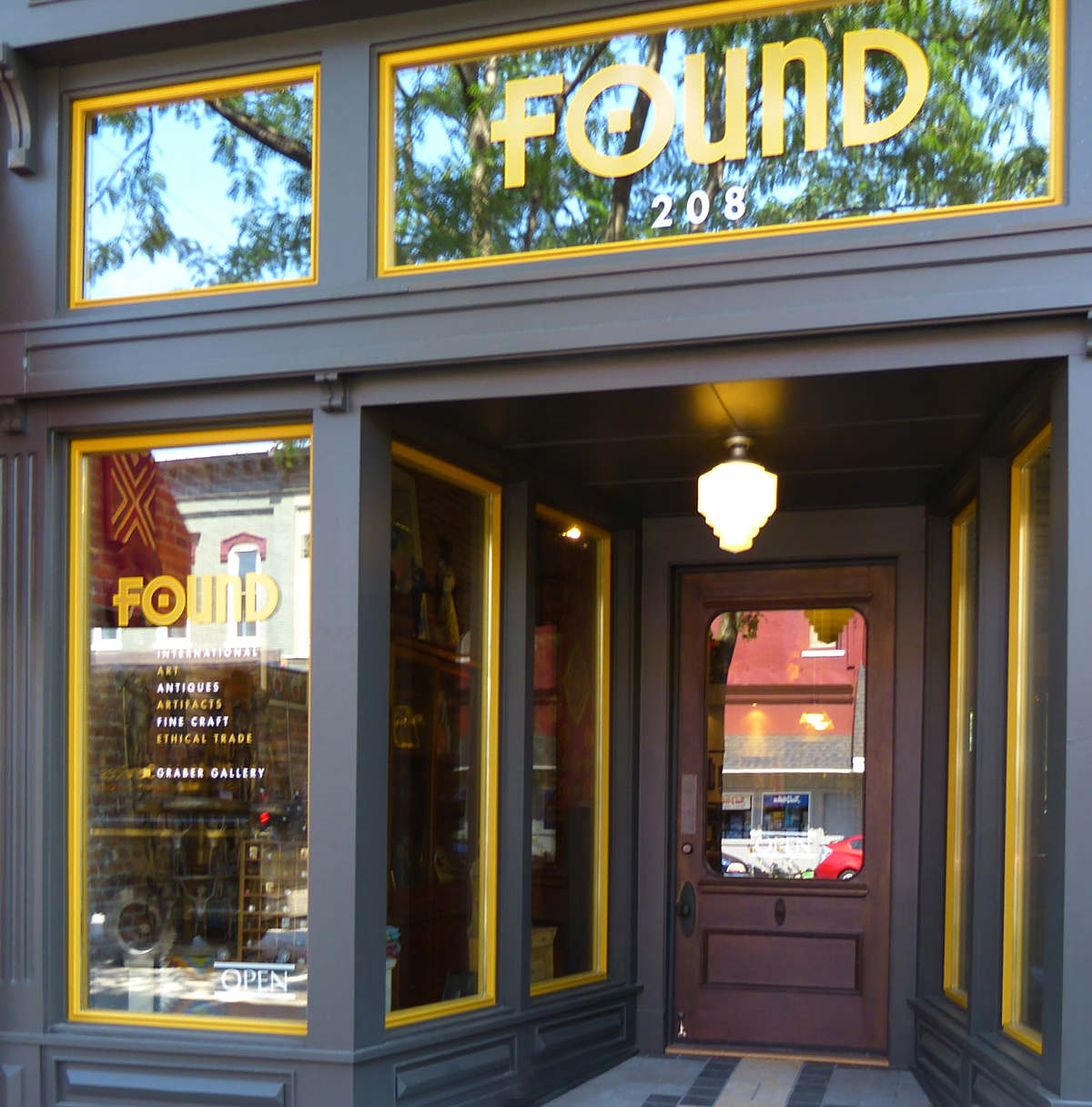Ann and Keith restored/renovated the 1880's downtown building in 2012. Found carries unique, hand-woven, hand-crafted and hand-selected international art, antiques, jewelry, Orthodox icons and kilim rugs as well as vintage lamps, dishes and furniture.