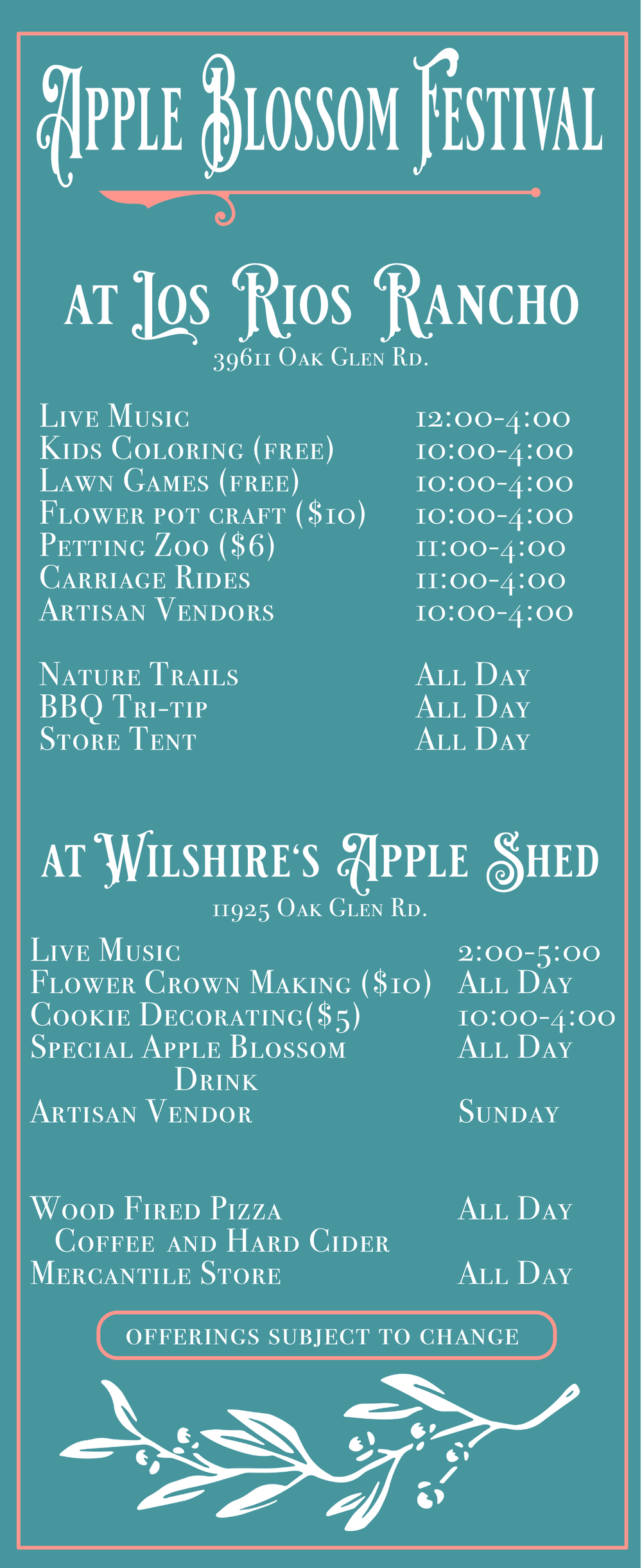 Apple Blossom Festival Los Rios Rancho