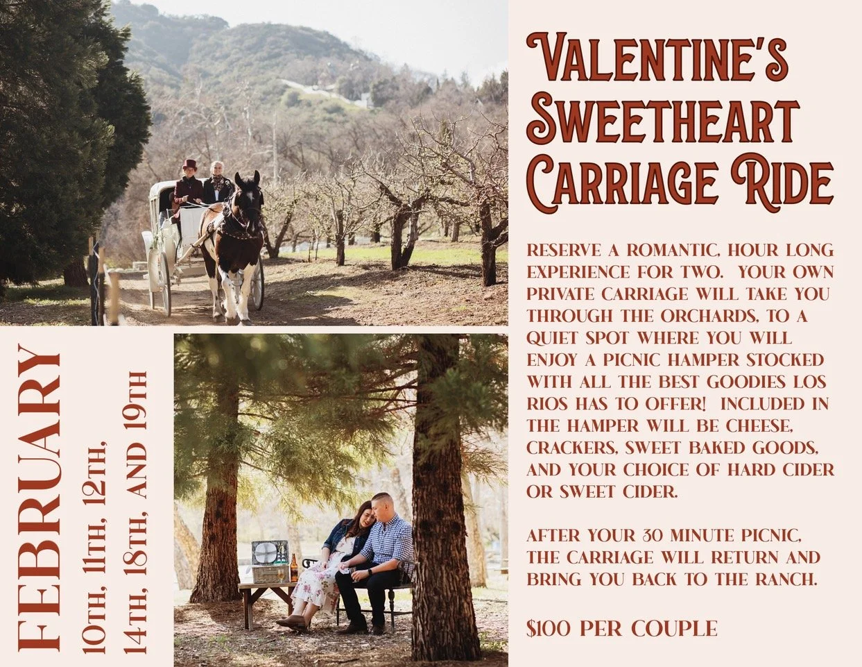 Valentin's Carriage Ride — Los Rios Rancho