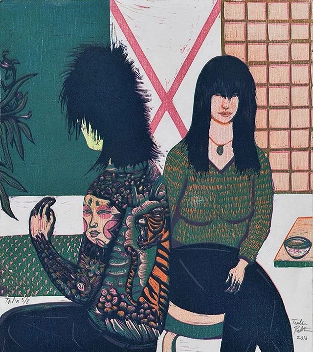 "Connection (Yhteys)", a #woodcut by Tuukka Peltonen. #CP18 comes out this Thursday at @eabfair 
www.carrierpigeonmag.com

#printmaking #magazine #contemporaryart #fineart #CP #carrierpigeon #pcp #papercrownpress @tuukkapeltonen