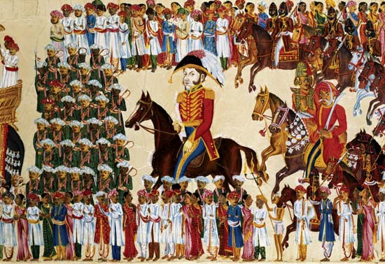East India Company officials depicted in a painting