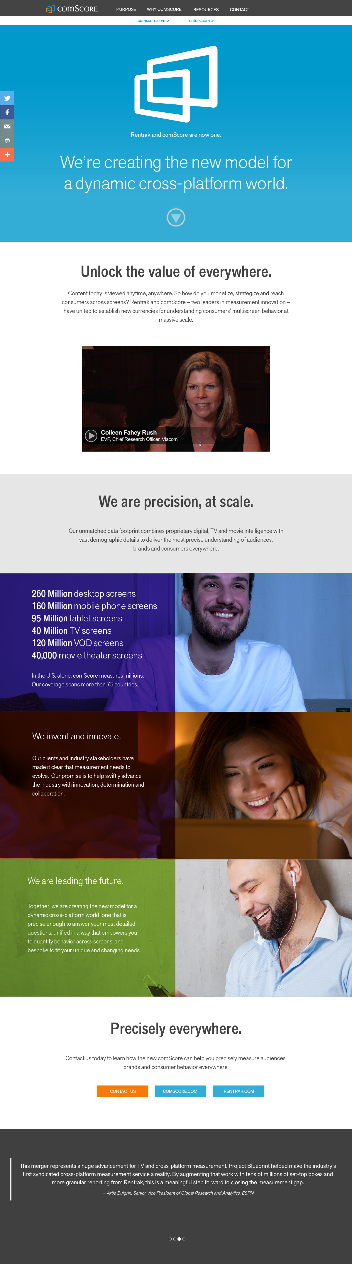 comScore Rentrak Merger Microsite