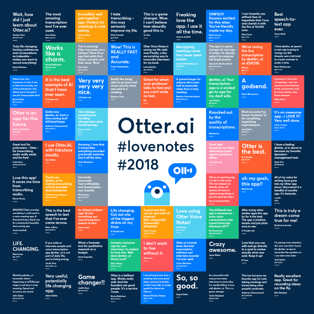 Otter love notes poster