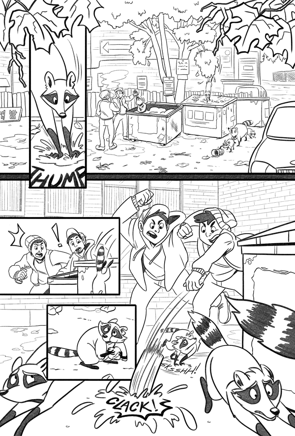 Excerpt from Procyon Torontor by Mark Foo. Click for the full page.