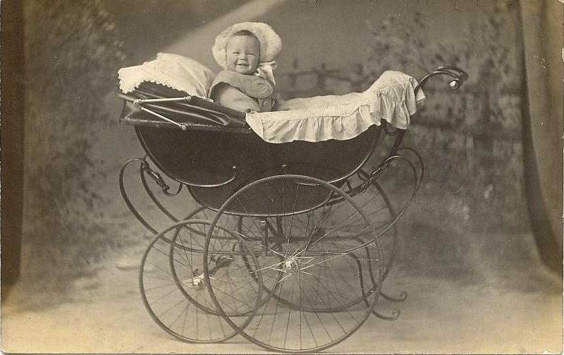 old time baby stroller