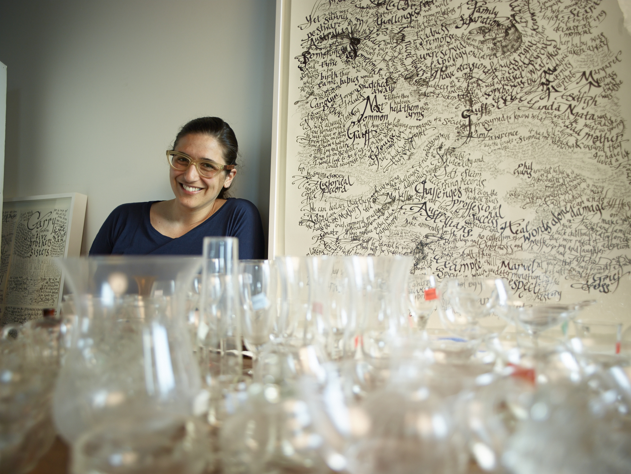 Rachel in her studio. Photo by Naiffer Romero.