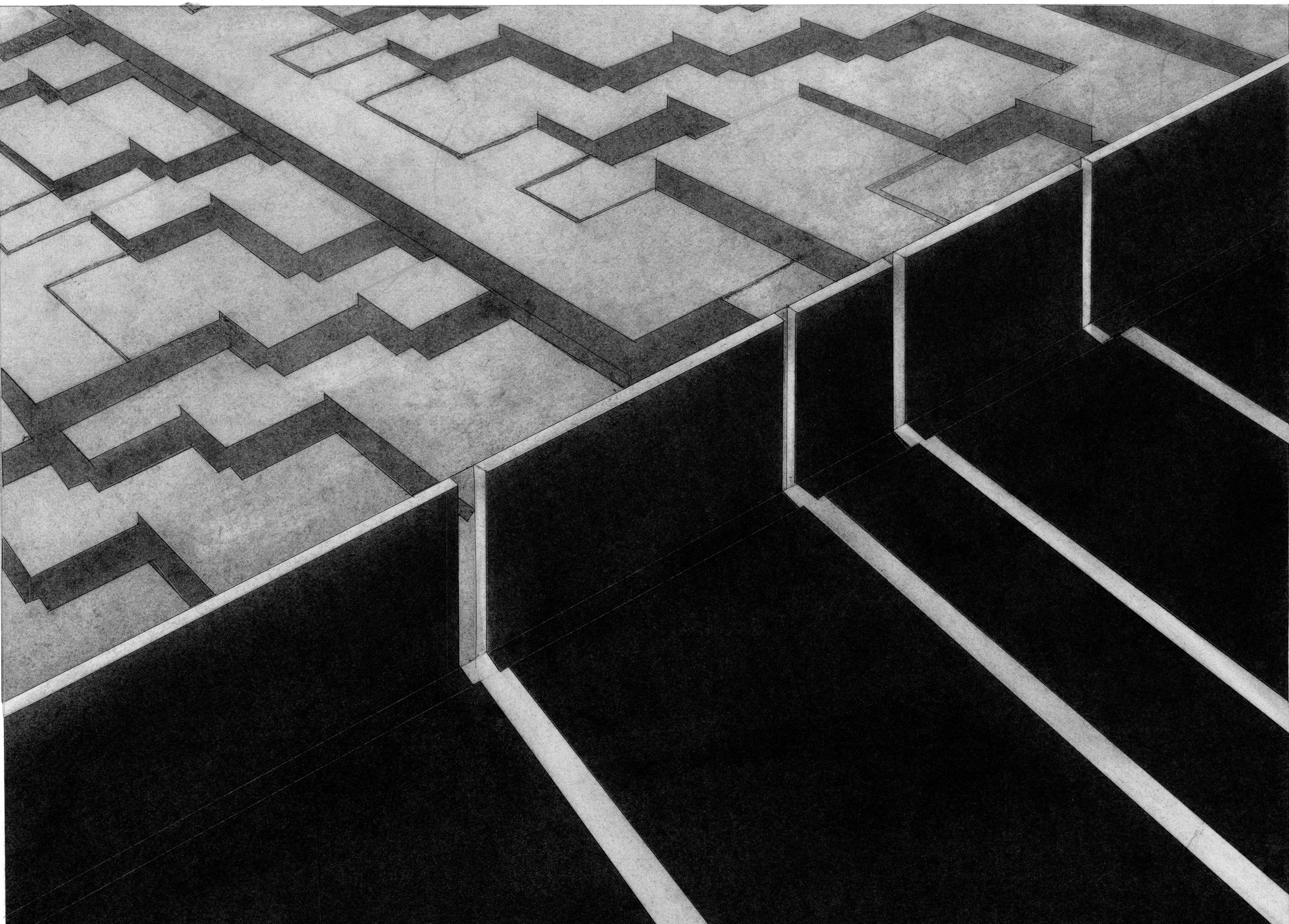 PERFORMANCE Fall 2011 | Design 1 | Professor Robert Mezquiti A sunken, outdoor performance space on 6th and Colorado in downtown Austin. The venue utilizes a system of irregular stairs to create a series of platforms of varying size t