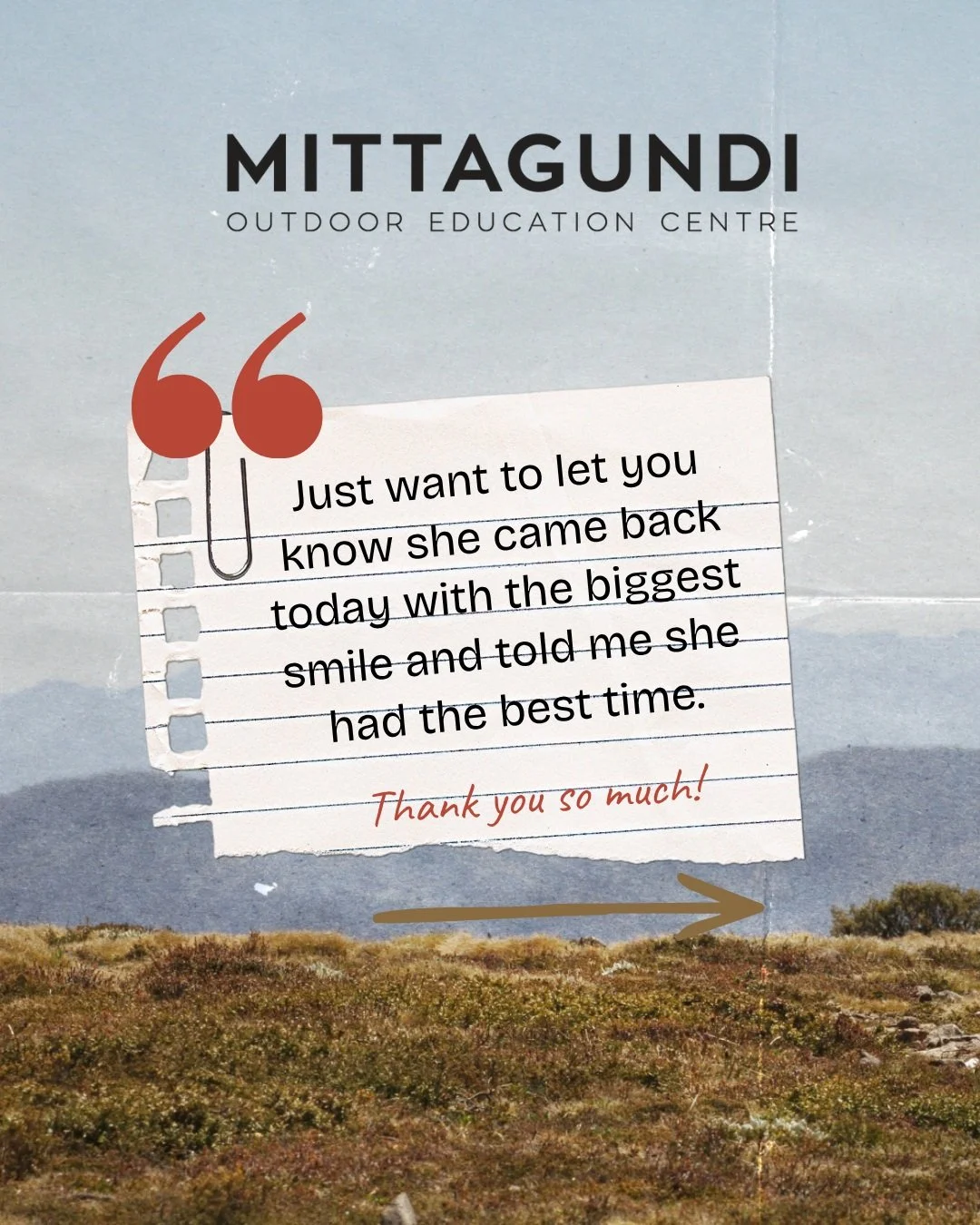#welovemittagundi
Receiving the "Just want to let you know" phone calls, messages, notes and emails are one of the definite perks of the job - thank you to all the awesome young people we get on our programs who nervously wave goodbye to th