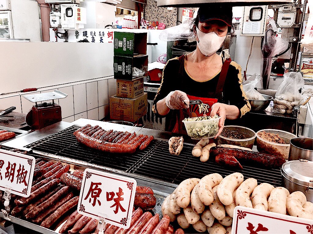 Grilled sausages