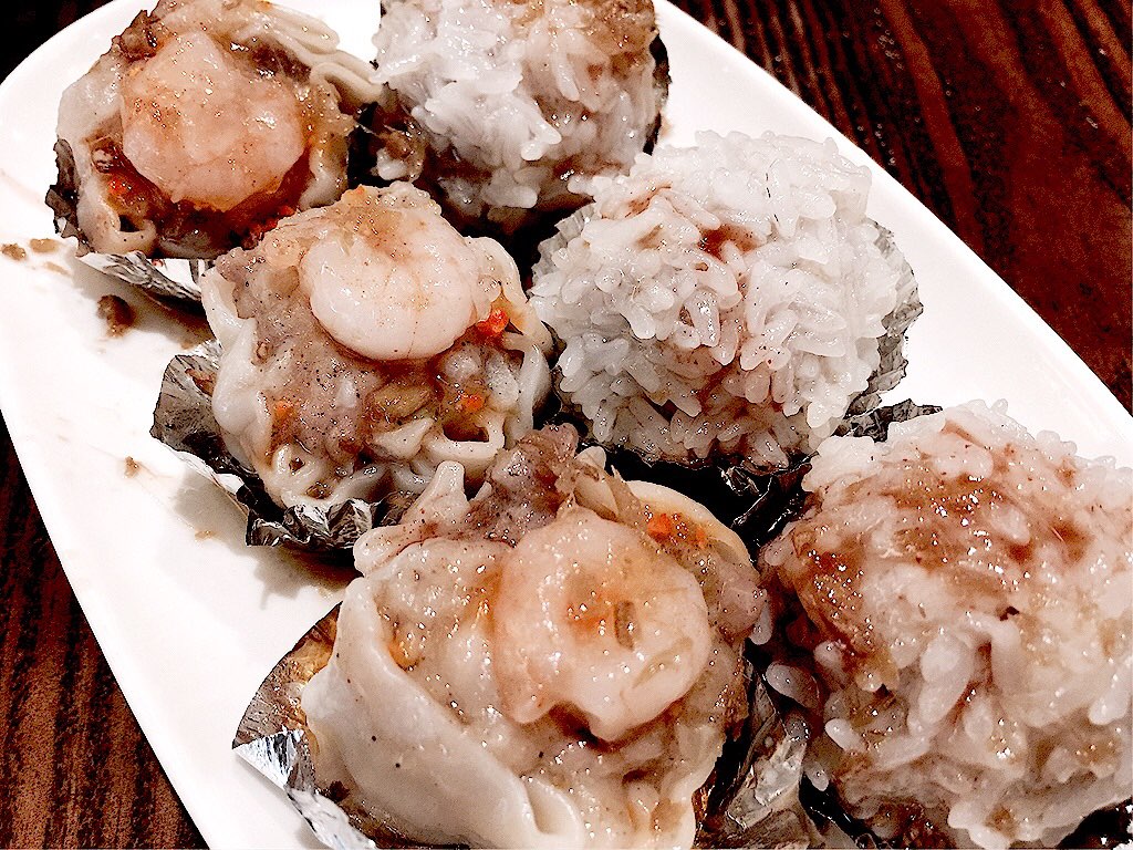Chicken and shrimp siew mai