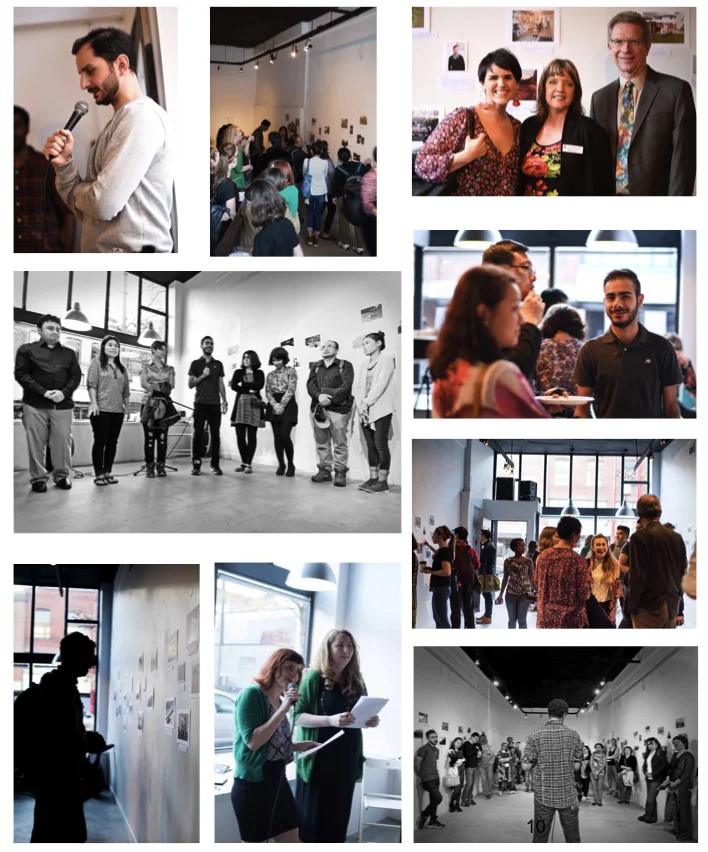 Photography at the opening event was taken by Jena LaRoy and Laura Mohr, photography students at Langara College