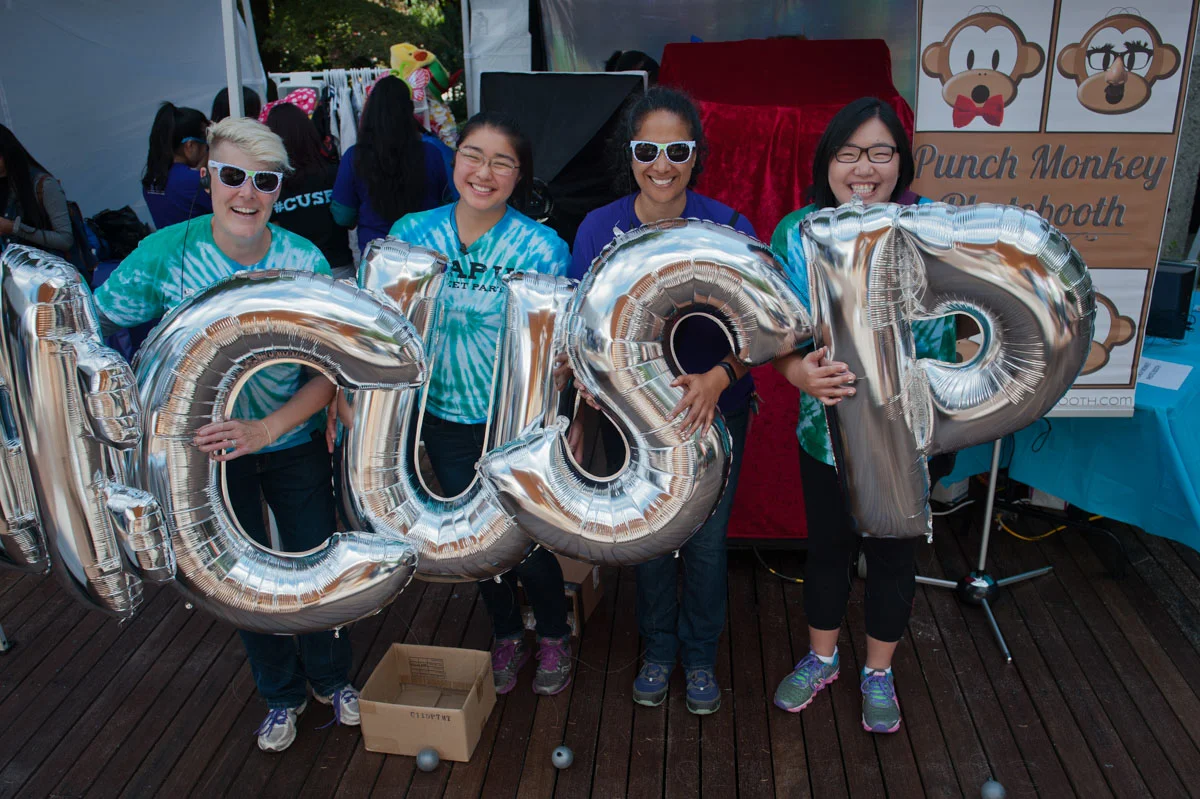 Natasha and the team taking a minute to have some photobooth fun at the 2016 Capilano University Street Party
