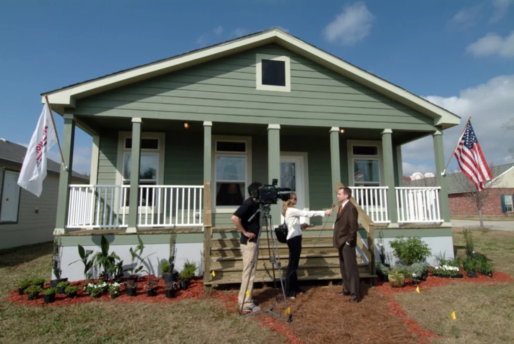 One of the replacement homes that was built with the Manufactured Housing Institute and the Gulf Coast Initiative after Hurricane Katrina