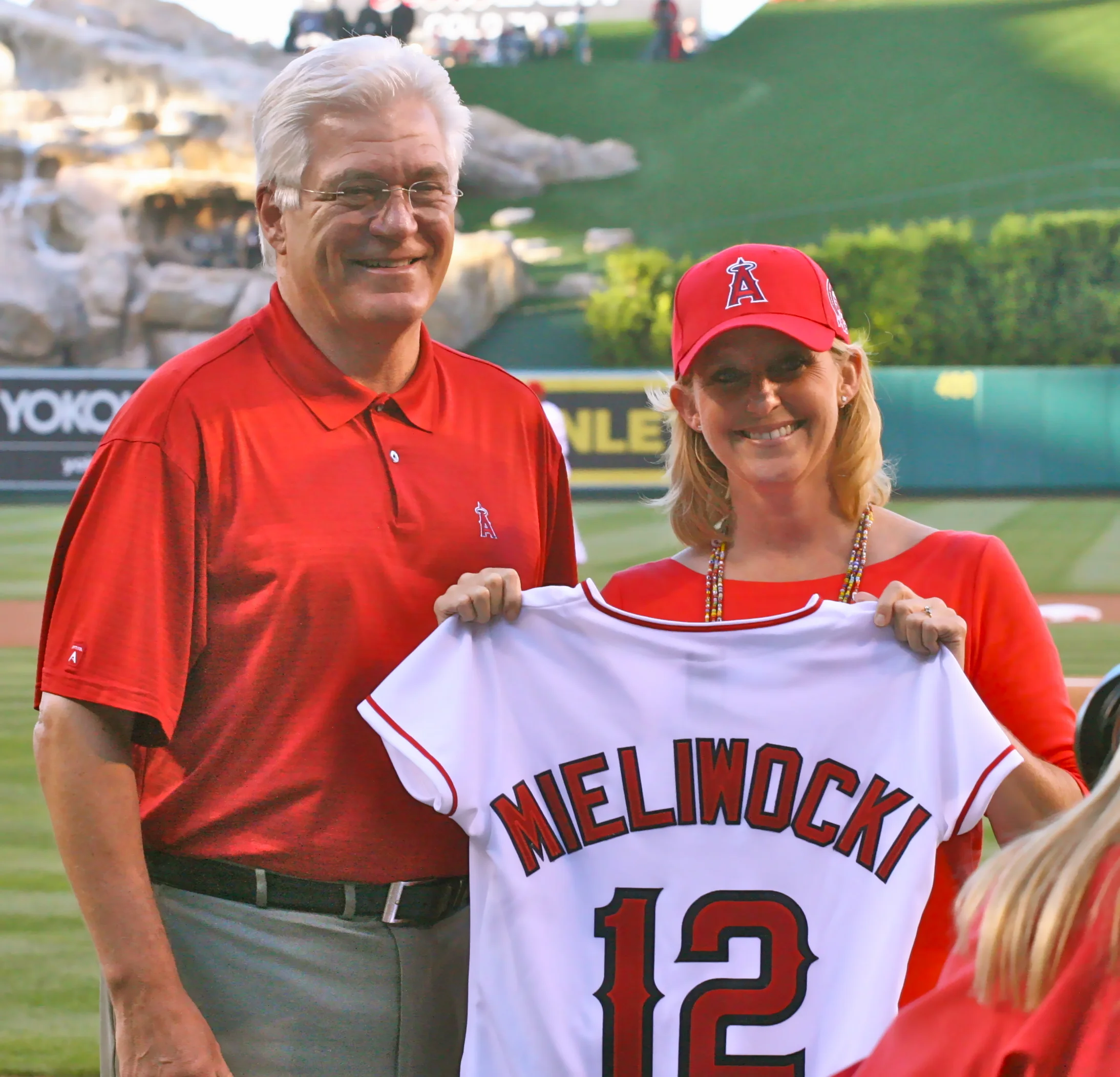 Onfield for an Angels Uniform Jersey