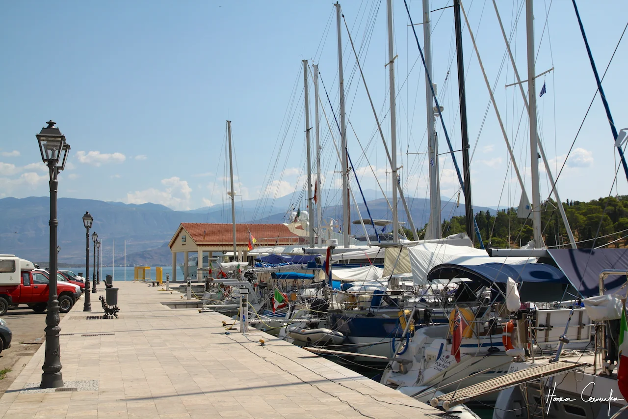The port in Galaxidi