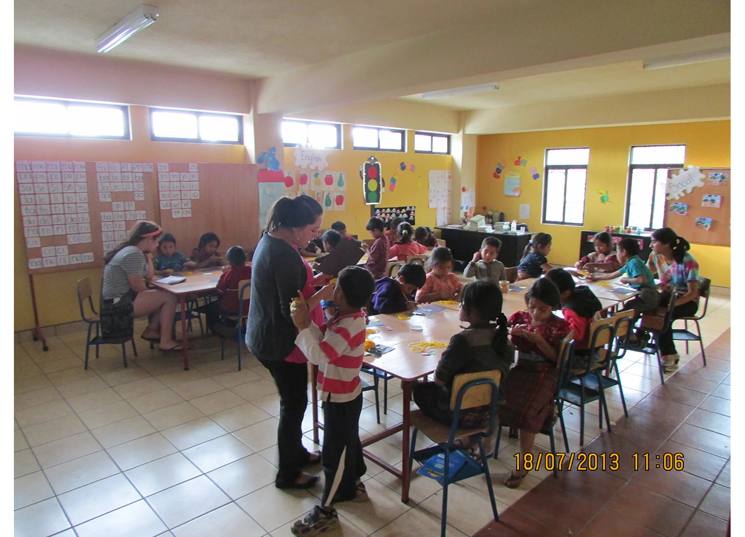  The students are instructed in English, Spanish, Kaqchikel, math, writing, reading, social studies, science, history, art, music, and gym. &nbsp; 