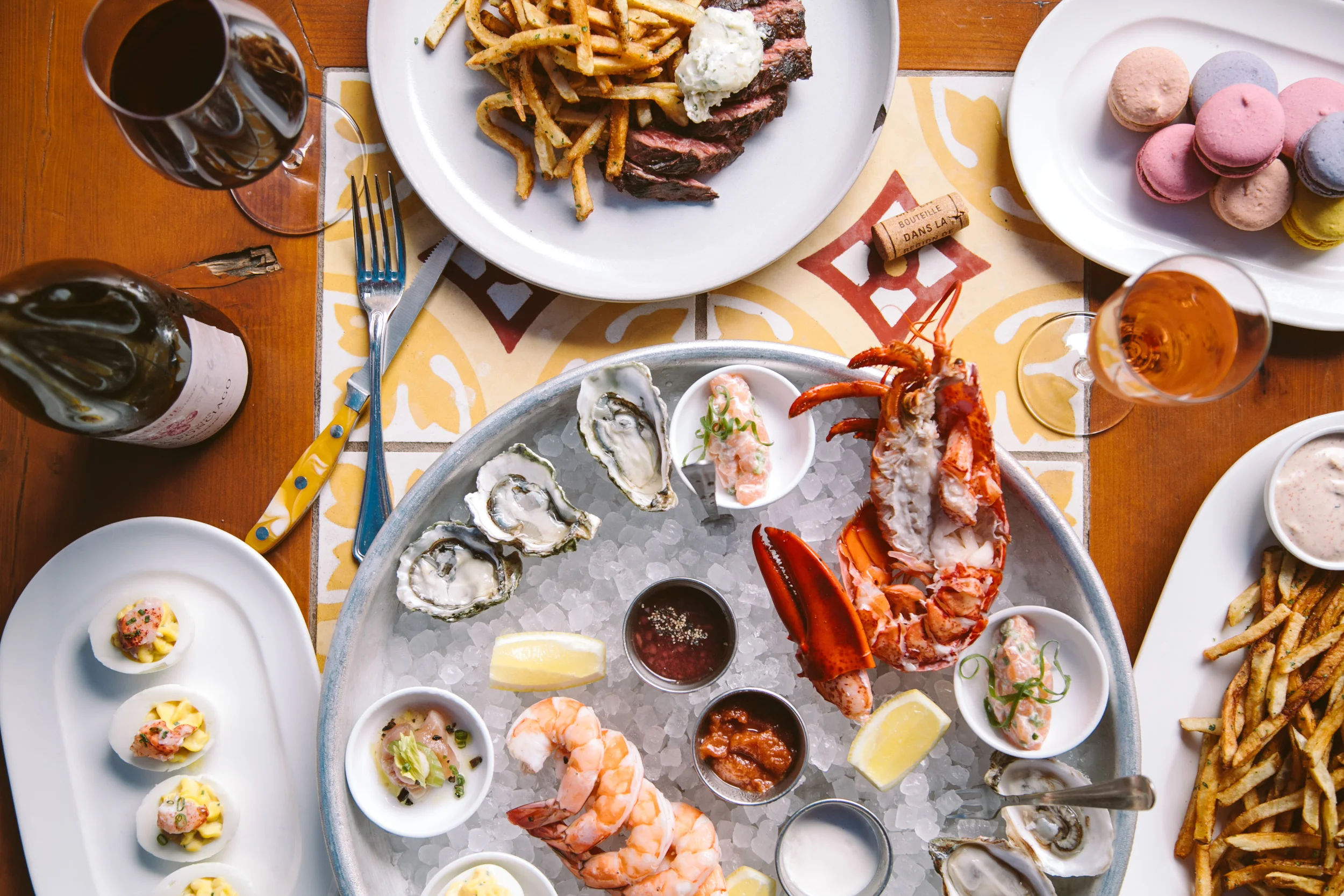 Food & cocktail photography editorial by Madeline Northway for RM Champagne restaurant in Chicago