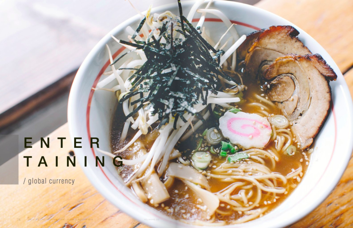 Food restaurant editorial for Chicago magazine Felix Magazine shot by Madeline Northway. Furious Spoon Ramen