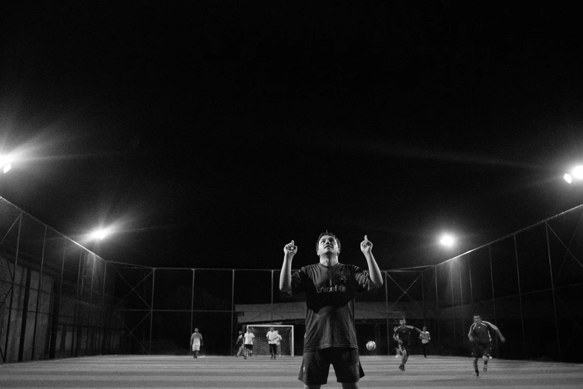 Spent Friday evening in a mahalla in Aravan with my coworker Ikbol and his very nice family. We played football with a group of Ikbol’s friends that night. Because of Ramadan, we started the game around midnight.
"Edgar", as pictured, was play…