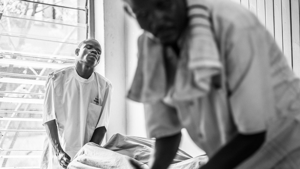  Silvas Darago lost his vision at around 22 to onchocerciasis, which is also known as river blindness. Today he works with four other blind masseurs at Seeing Hands Center for Massage in Juba, South Sudan. They were trained in Japanese-style massage 