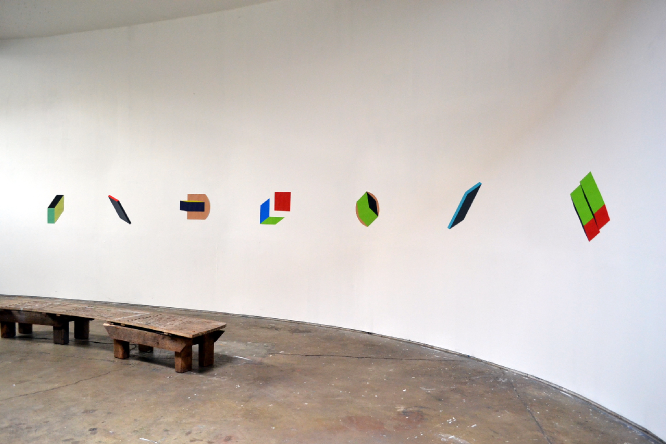 Tempera and gouache paintings on a curved wall; various sizes. 2011