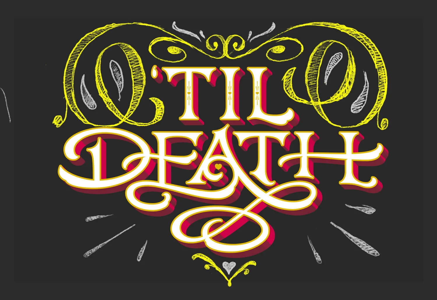 ✍️ Process: After vectorizing the lettering I came back to draw the flourishes and details