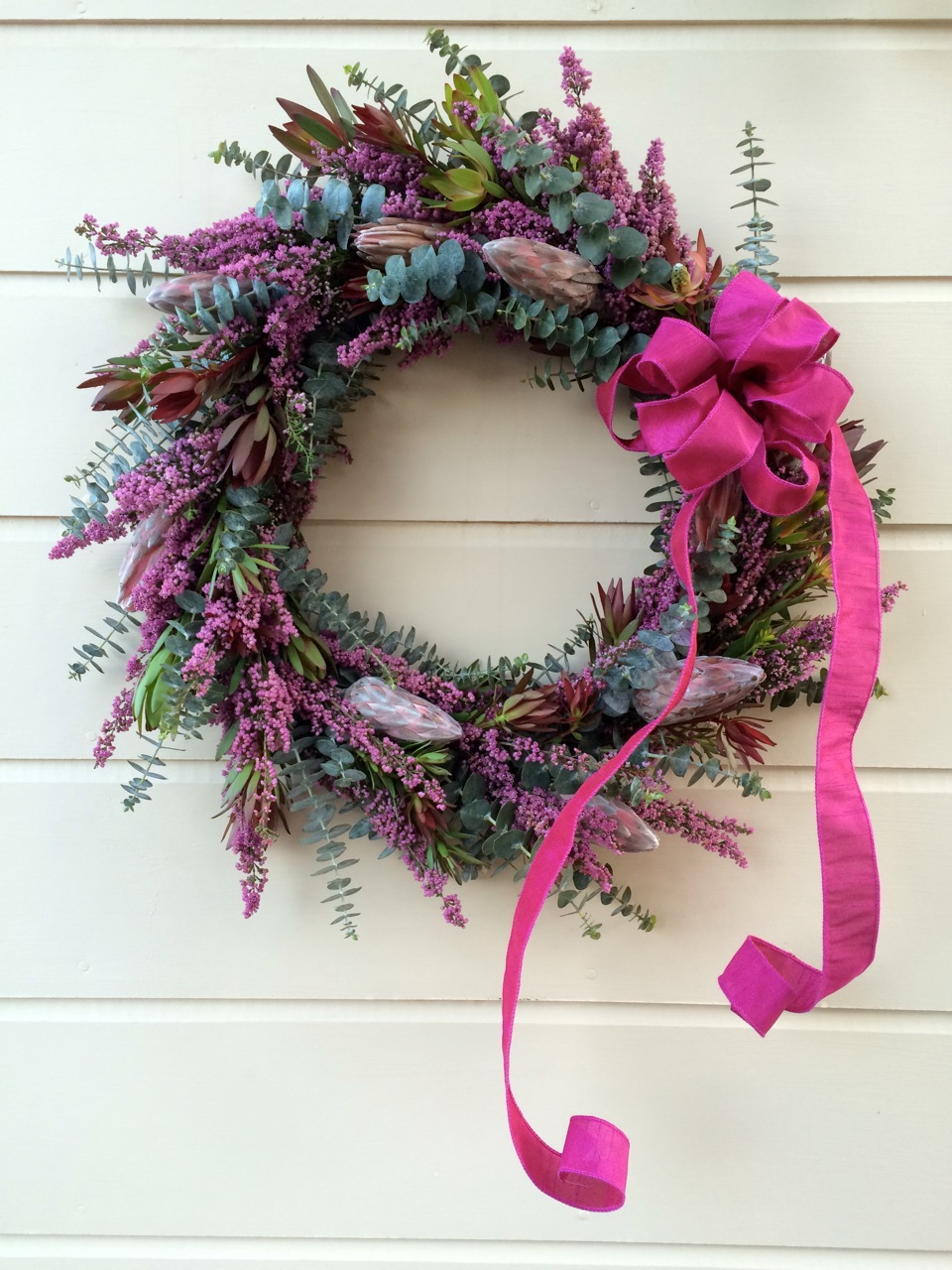Protea/Heather Wreath February 2015