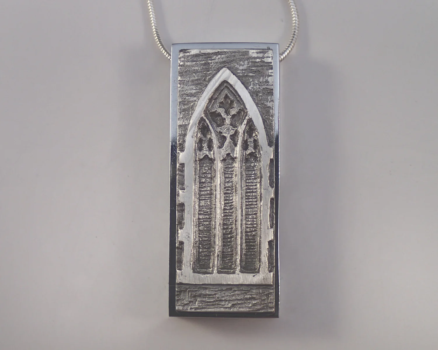 Cathedral window commissioned flash drive pendant