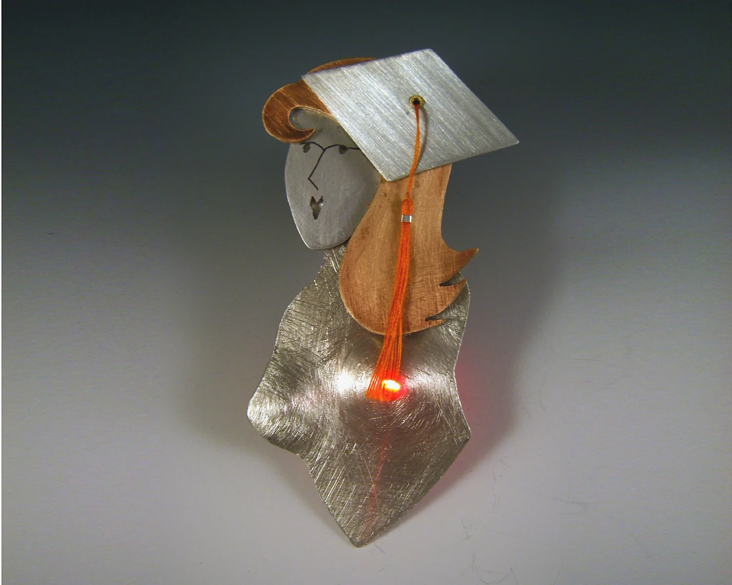 Lapel pin with blinking LED - PhD gift