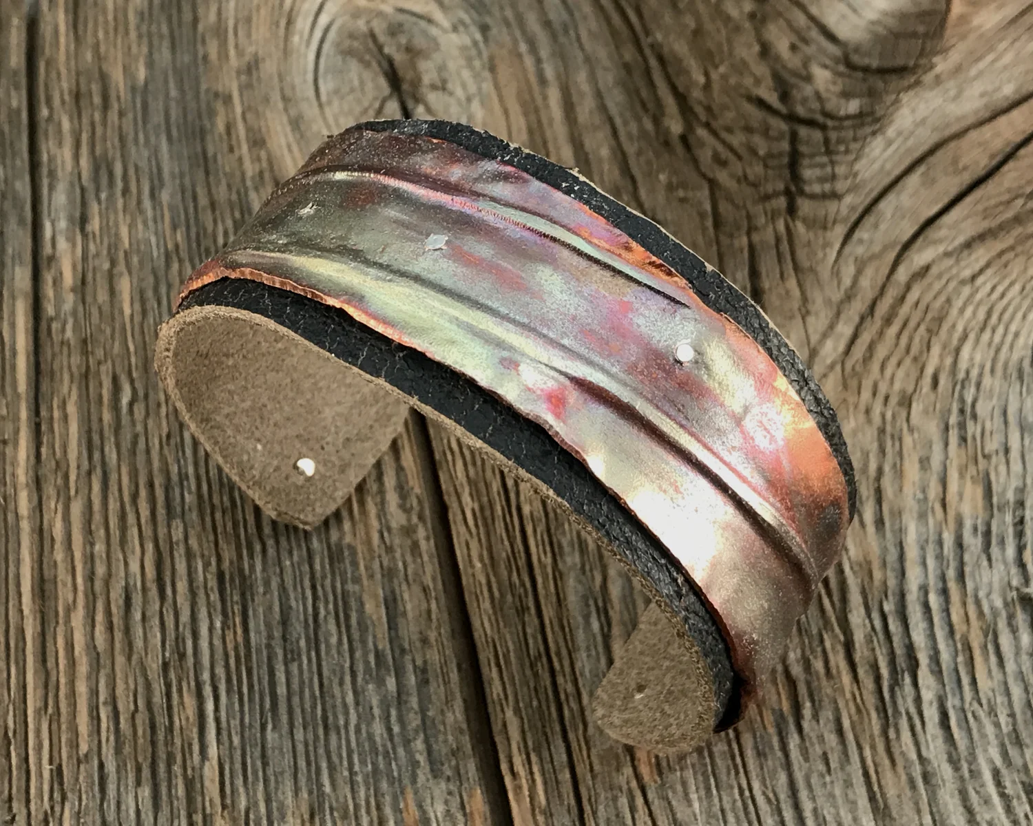 Fold formed Copper Bracelet