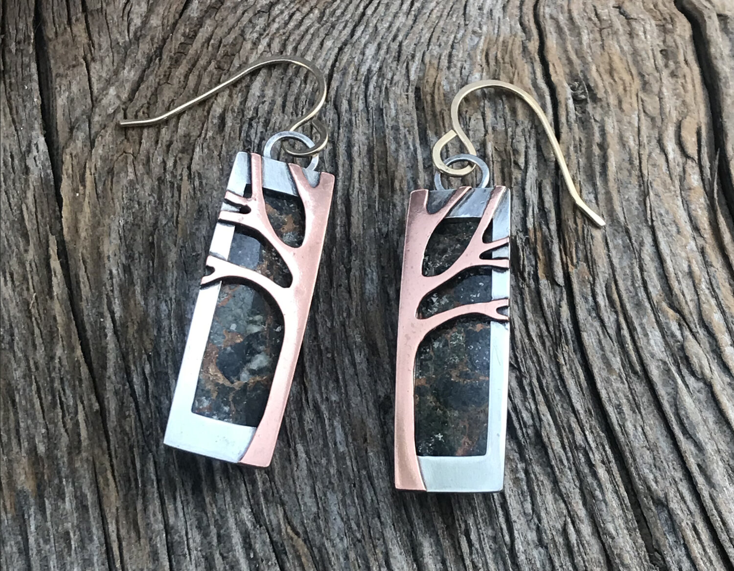 Copper Tree earrings