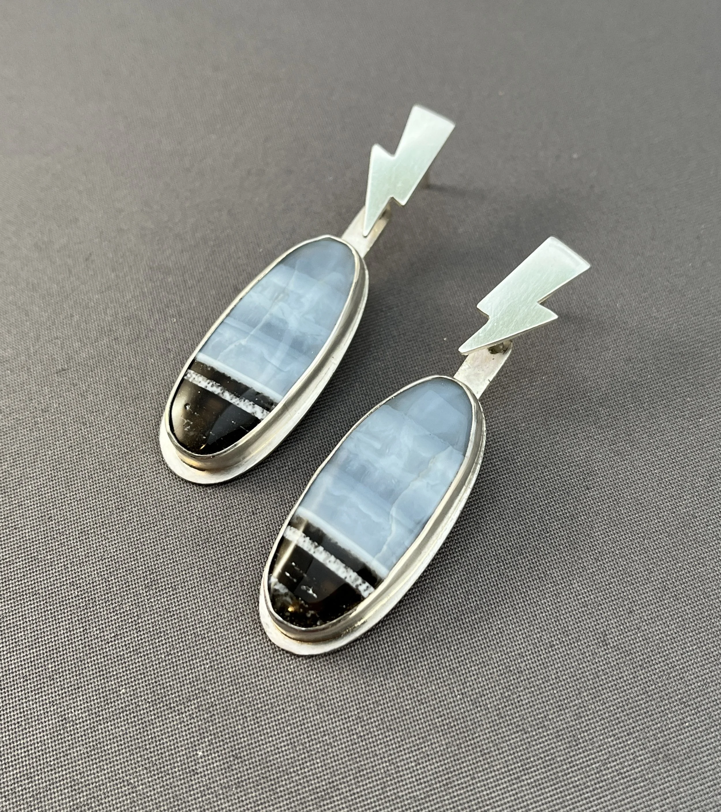 Owyhee Opal Ocean Storm earrings