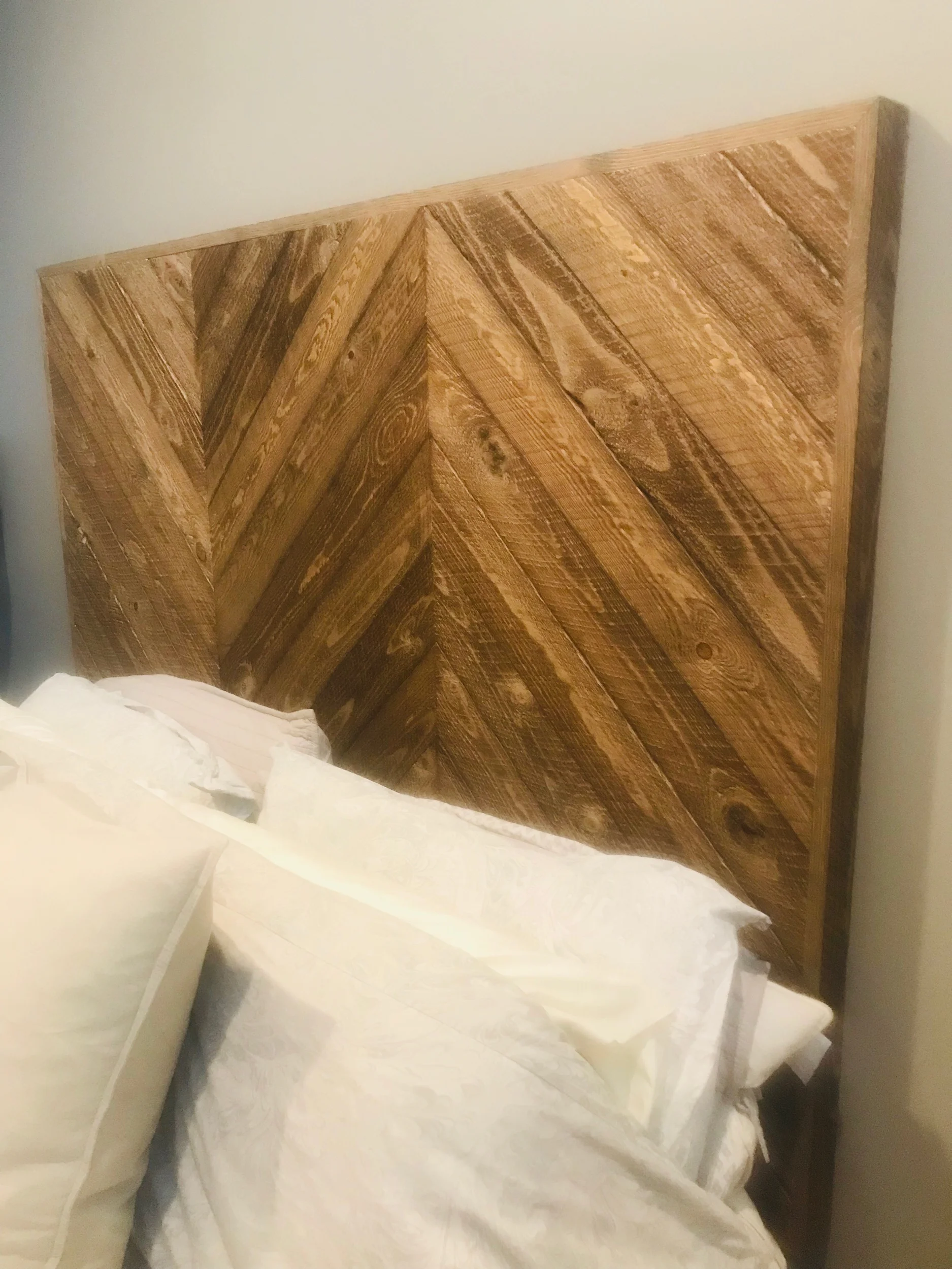 Herringbone headboard