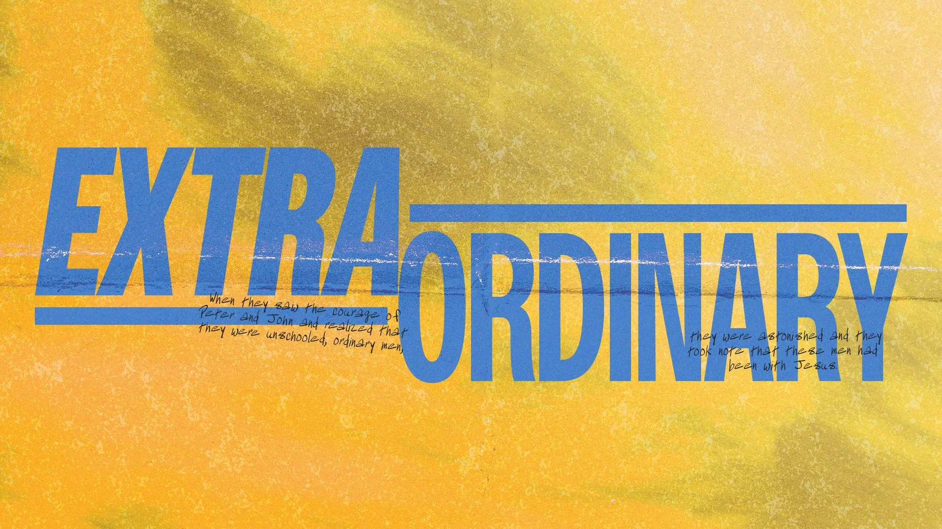 EXTRAORDINARY Sermon Series