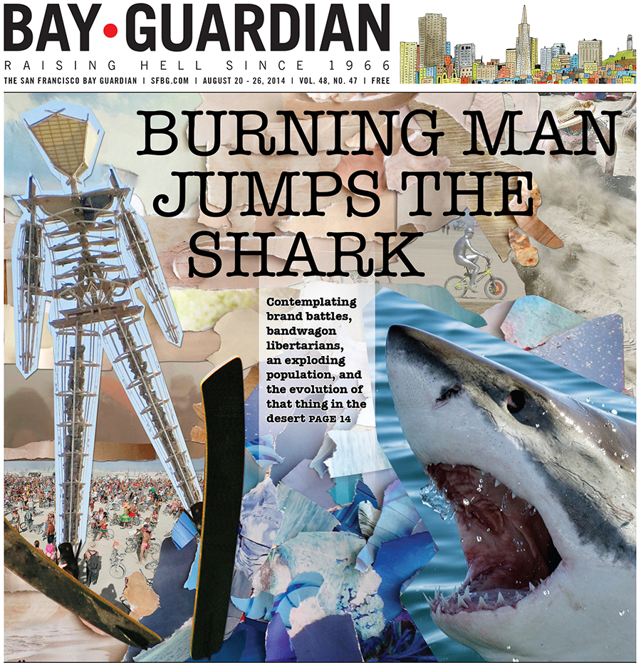 Collage using torn magazines, AP file photos, and clip art.