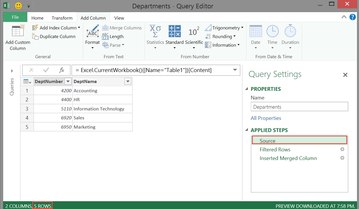 Filtering In Power Query SQL Chick