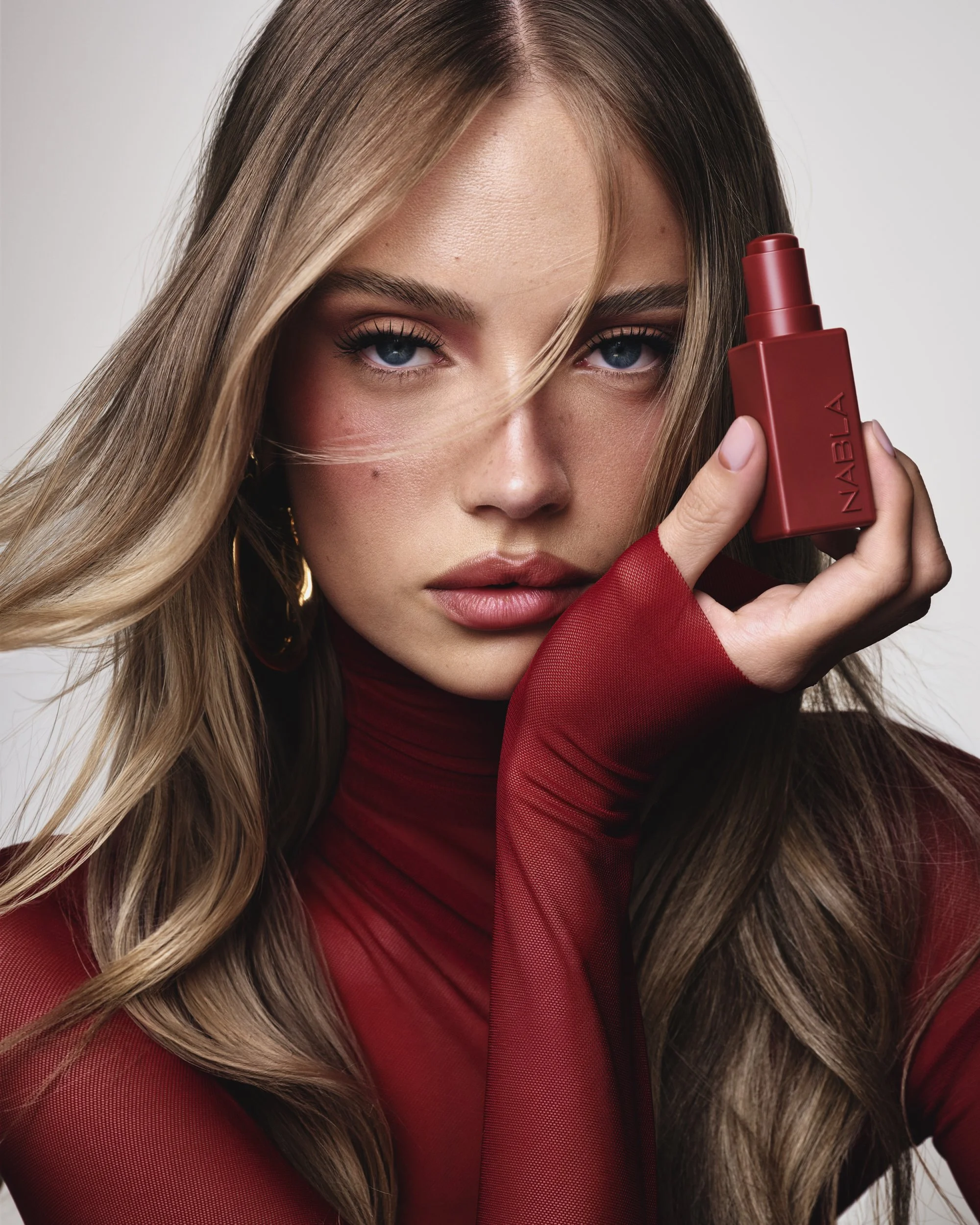 Emma Ellingsen for ss26 Art of skin campaign for Nabla Cosmetics 